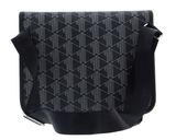 LACOSTE Messenger Bag L Monogram Noir Gris LACOSTE Messenger Bag L Monogram Noir Gris