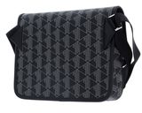 LACOSTE Messenger Bag L Monogram Noir Gris LACOSTE Messenger Bag L Monogram Noir Gris