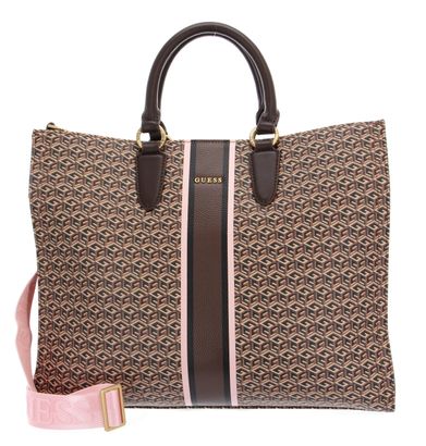 GUESS Rianee Tote Brown Logo / Rose