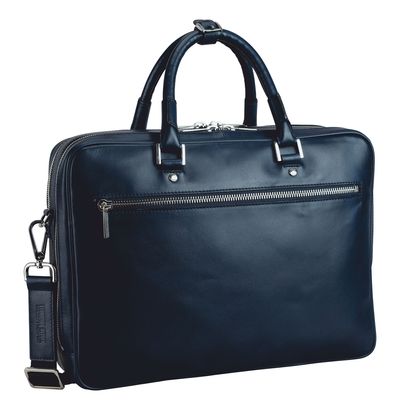 LEONHARD HEYDEN Montreal Zipped Briefcase 2 Compartments Navy