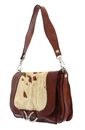 CAMPOMAGGI Nemesi Crossbody Bag S Bianco + Beige + T / Cognac