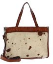CAMPOMAGGI Nemesi Shopping Bag Mini Bianco + Beige + T / Cognac