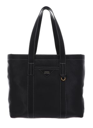 TOMMY HILFIGER TH Premium Leather Tote Black