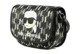 KARL LAGERFELD K / Ikonik 2.0 Mono CC Flap Crossbody Black / White KARL LAGERFELD K / Ikonik 2.0 Mono CC Flap Crossbody Black / White
