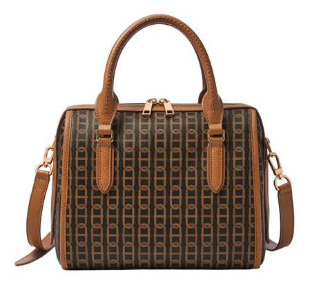 FOSSIL Williamson Satchel Brown Multi