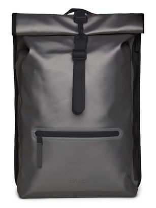 RAINS Rolltop Backpack Metallic Grey