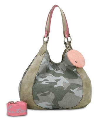 Fritzi aus Preußen Izzy Woo Canvas Shoulder Bag Camo Jungle