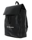 Calvin Klein Monogram Soft Flap Backpack 43 Black