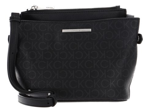 Calvin Klein Daily Dressed Crossbody Bag EPI Mono CK Black