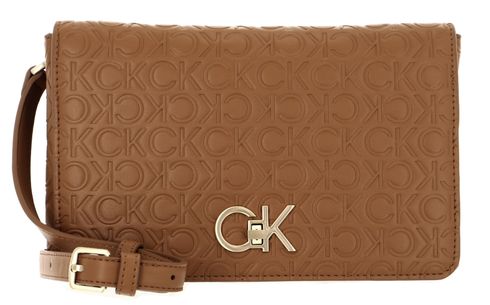 Calvin Klein Re-Lock Double Gusett Xbody EMB Brown Sugar