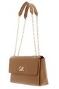 Calvin Klein Re-Lock EMB Convertible Crossbody Brown Sugar