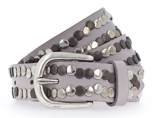 Vanzetti 30mm Leather Belt W85 Light Grey