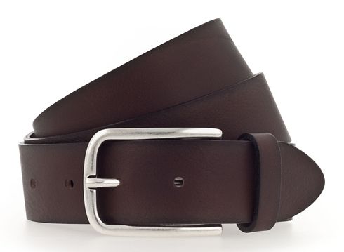 Vanzetti Denim Love 35mm Full Leather Belt W100 Dark Brown