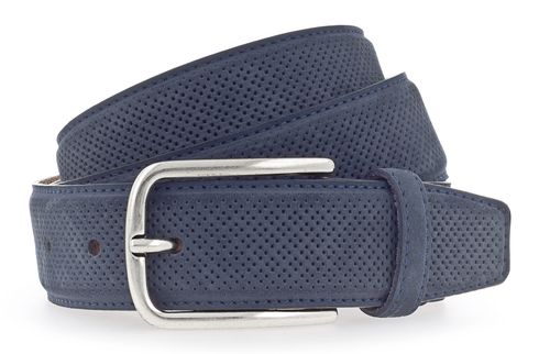 Vanzetti Leather Belt W110 Navy - kürzbar