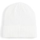 PUMA Ribbed Classic Cuff Beanie Warm White