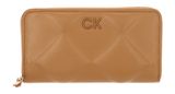 Calvin Klein Re-Lock Quilt Zip Around Wallet Brown Sugar