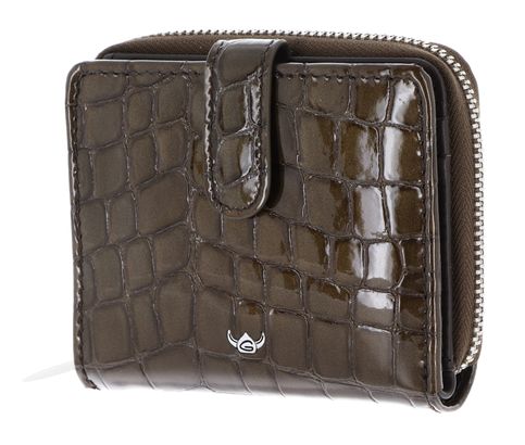 Golden Head Cayenne RFID Protect Petite Billfold Coin Wallet with Snap Closure Toffee