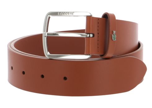 LACOSTE Casual 35 Raw Edges Stitched Belt W115 Camel