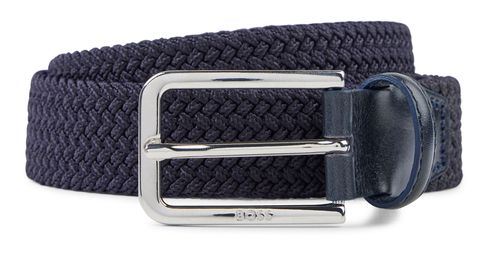 BOSS Clorio Sz30 Woven Belt W105 Navy