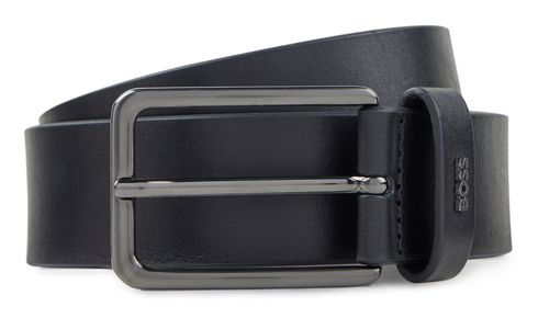 BOSS Calis - Logo Sz35 Leather Belt W105 Black