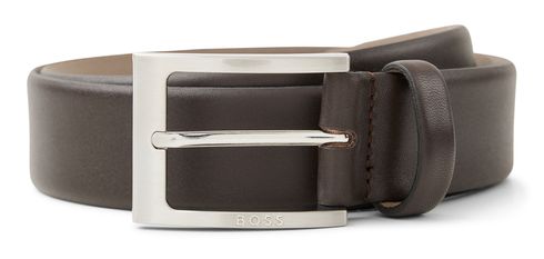 BOSS Barnabie Leather Belt W85 Dark Brown