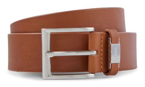 BOSS Connio Leather Belt W120 Medium Brown