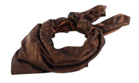 GUESS Noelle Kefiah Scarf 125X125 Brown Logo