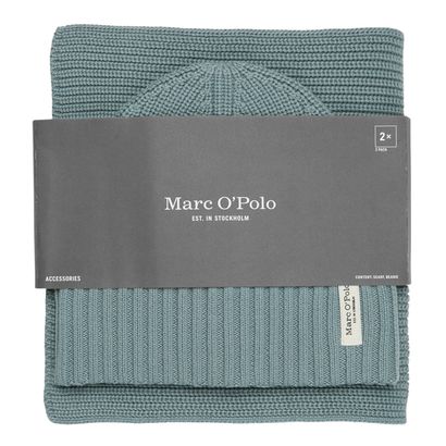 Marc O'Polo Knitted Hat And Scarf Set Lightly Charred