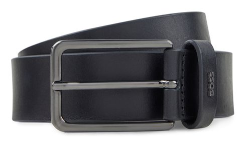 BOSS Calis - Logo Sz35 Leather Belt W115 Black