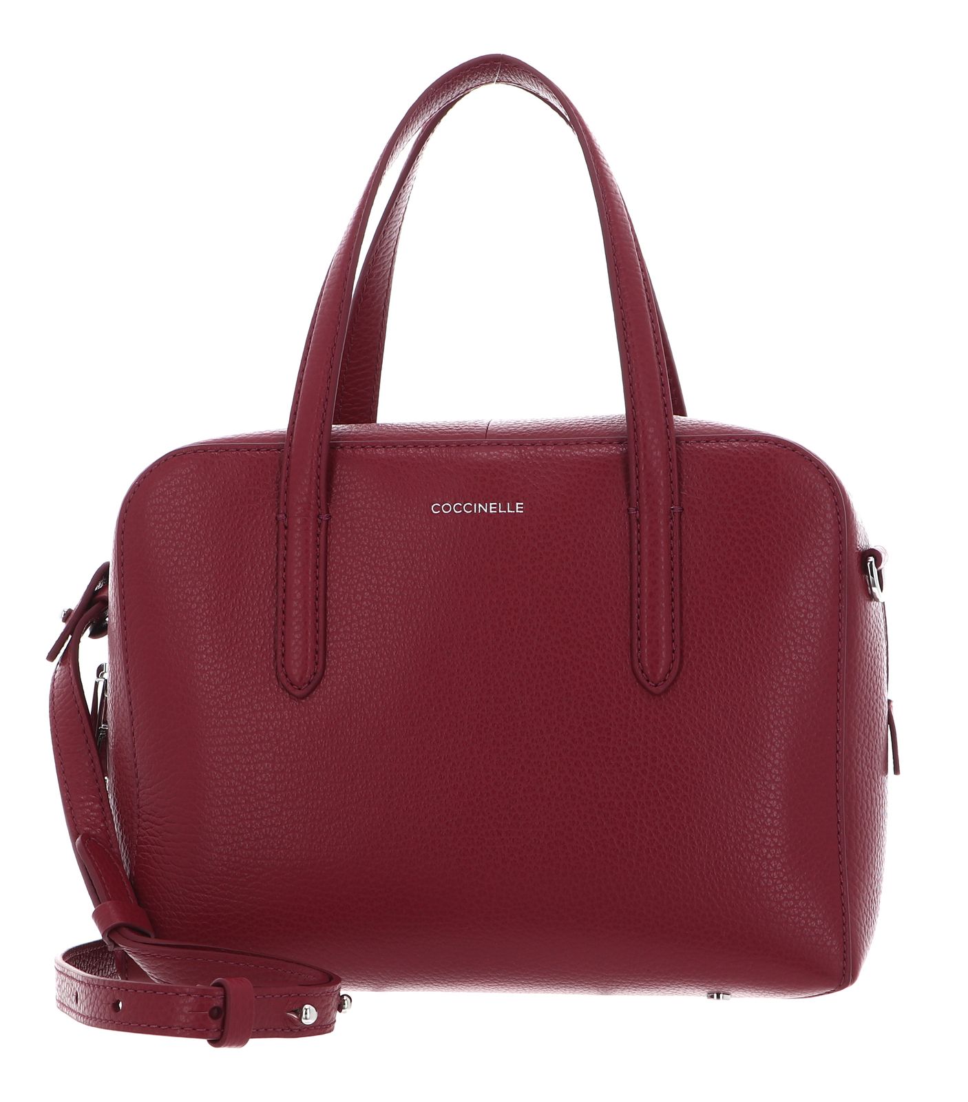 COCCINELLE handbag Swap Handbag Grained Leather Garnet Red Buy bags purses accessories online modeherz