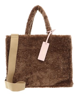 COCCINELLE Never Without Bag Astrak. Handbag Ecofur Warm Taupe