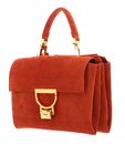 COCCINELLE Arlettis Suede Droplet Handbag Tangerine