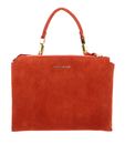 COCCINELLE Arlettis Suede Droplet Handbag Tangerine