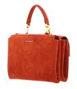 COCCINELLE Arlettis Suede Droplet Handbag Tangerine