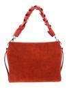 COCCINELLE Boheme Handbag Suede Grainy Leather Tangerine
