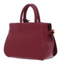 COCCINELLE Blue Soft Handbag Grained Leather Garnet Red