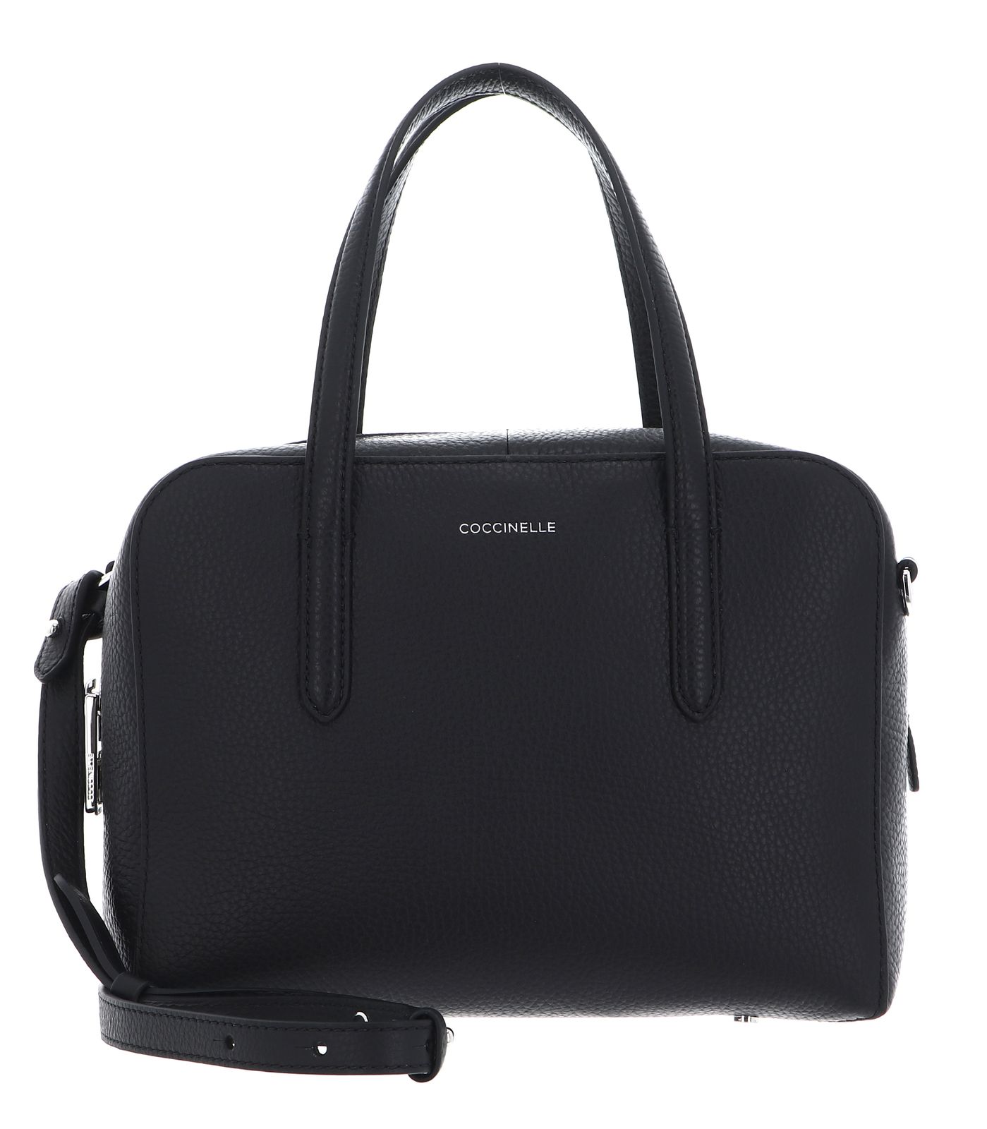 COCCINELLE handbag Swap Handbag Grained Leather Noir Buy bags purses accessories online modeherz