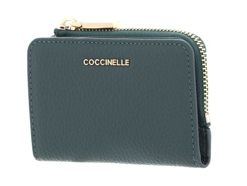 COCCINELLE Metallic Soft Credit Card Holder Kale Green