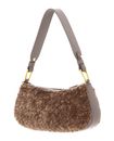 COCCINELLE Merveille Astrakan Mini Bag Ecofour Warm Taupe COCCINELLE Merveille Astrakan Mini Bag Ecofour Warm Taupe