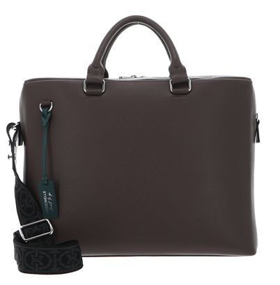 COCCINELLE Man Soft Man Briefcase Grained Leather Coffee