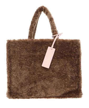 COCCINELLE Never Without Bag Astrak. Handbag Ecofur Warm Taupe