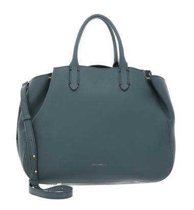 COCCINELLE Coccinellesoft Wear Handbag Double Grainy Leather Kale Green / Noir