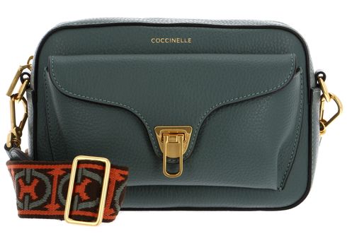 COCCINELLE Beat Soft Ribb Crossbody Bag Grained Leather Kale Green