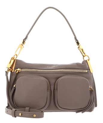 COCCINELLE Hyle Handbag Grained Leather Warm Taupe