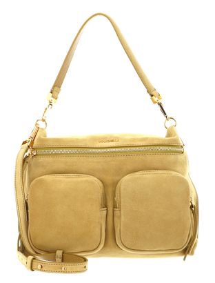 COCCINELLE Hyle Suede Handbag Citronella