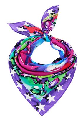 Desigual Accessories Fabric Squared Foulard Blue