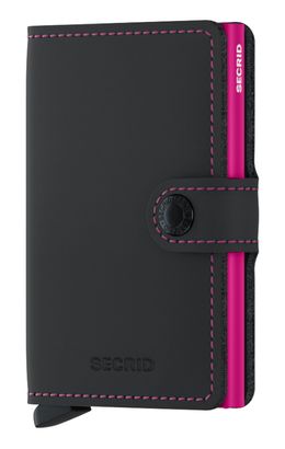 Secrid Miniwallet Matte Black & Fuchsia