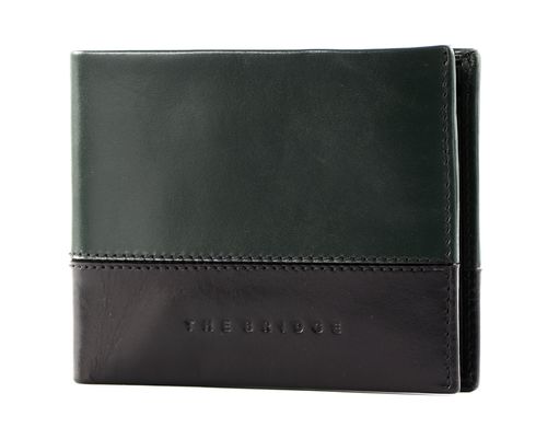 THE BRIDGE Damiano Man Wallet Malachite / Nero abb. Rut. Scuro