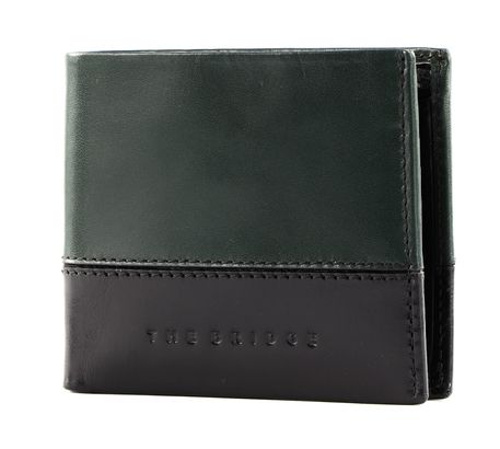 THE BRIDGE Damiano Man Wallet Malachite / Nero abb. Rut. Scuro