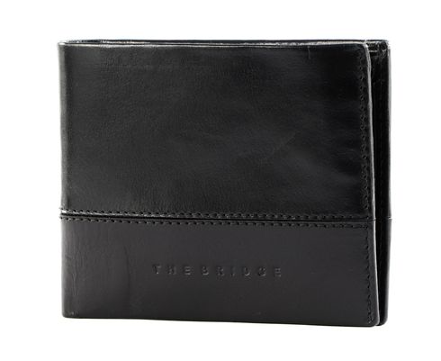 THE BRIDGE Damiano Man Wallet Nero Abb. Rutenio Scuro